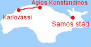 Route Karlovassi Agios Konstandinos