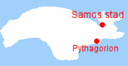 Route vanaf Pythagorion